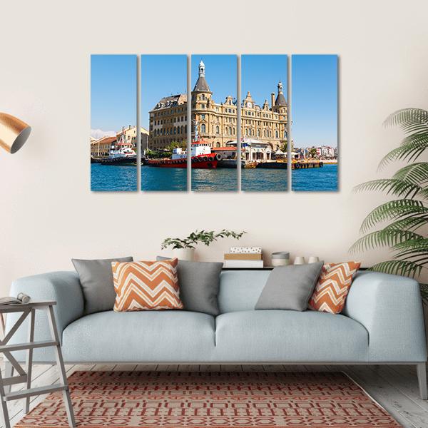 Haydarpasa Train Station Canvas Wall Art-5 Horizontal-Gallery Wrap-22" x 12"-Tiaracle
