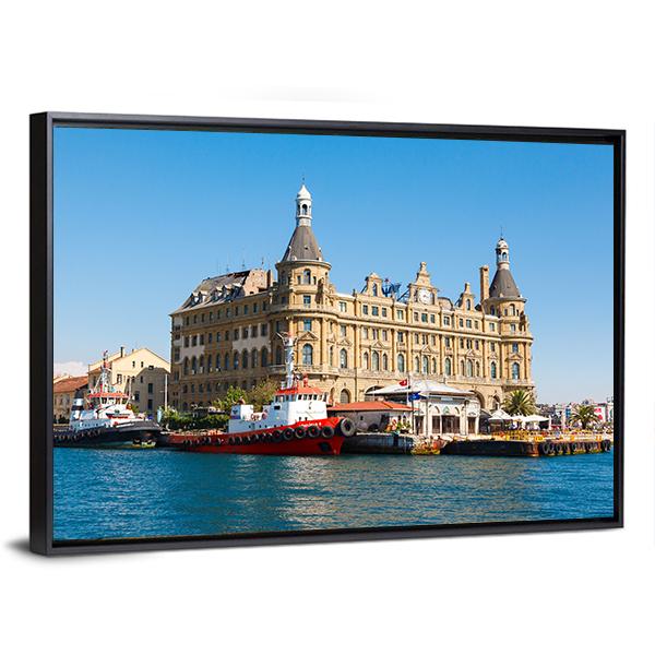 Haydarpasa Train Station Canvas Wall Art-3 Horizontal-Gallery Wrap-25" x 16"-Tiaracle