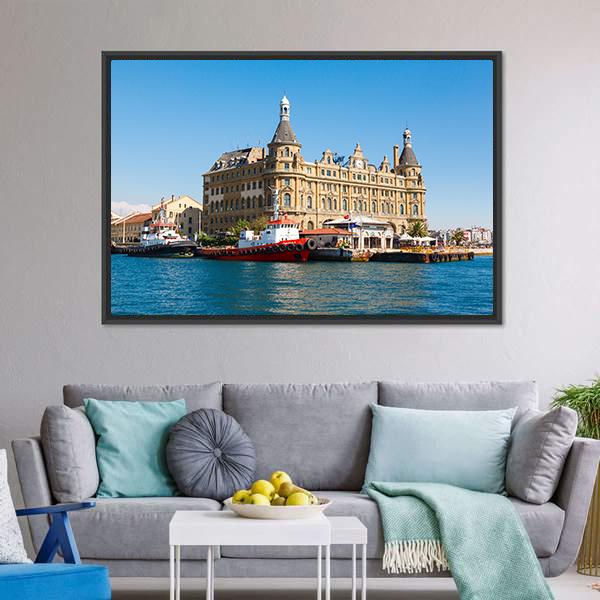 Haydarpasa Train Station Canvas Wall Art-3 Horizontal-Gallery Wrap-25" x 16"-Tiaracle