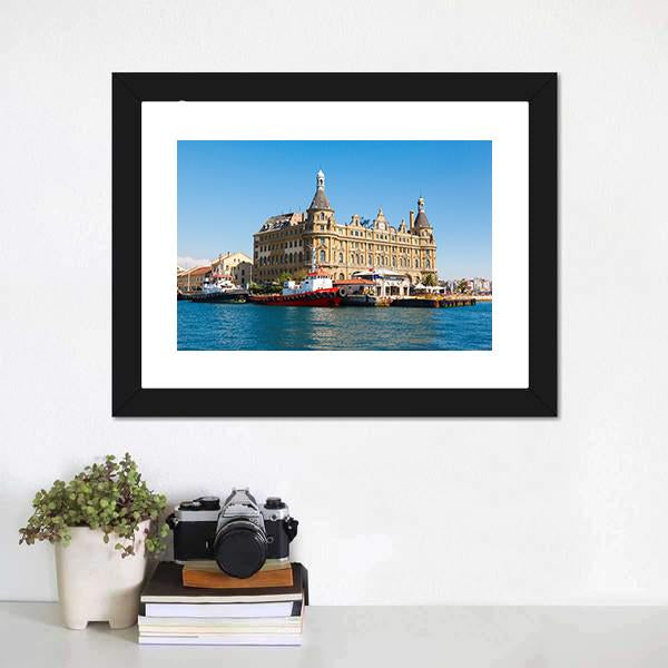 Haydarpasa Train Station Canvas Wall Art-1 Piece-Framed Print-20" x 16"-Tiaracle