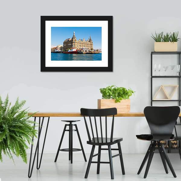 Haydarpasa Train Station Canvas Wall Art-5 Horizontal-Gallery Wrap-22" x 12"-Tiaracle