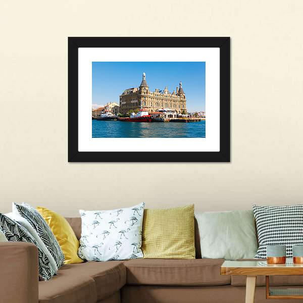 Haydarpasa Train Station Canvas Wall Art-5 Horizontal-Gallery Wrap-22" x 12"-Tiaracle