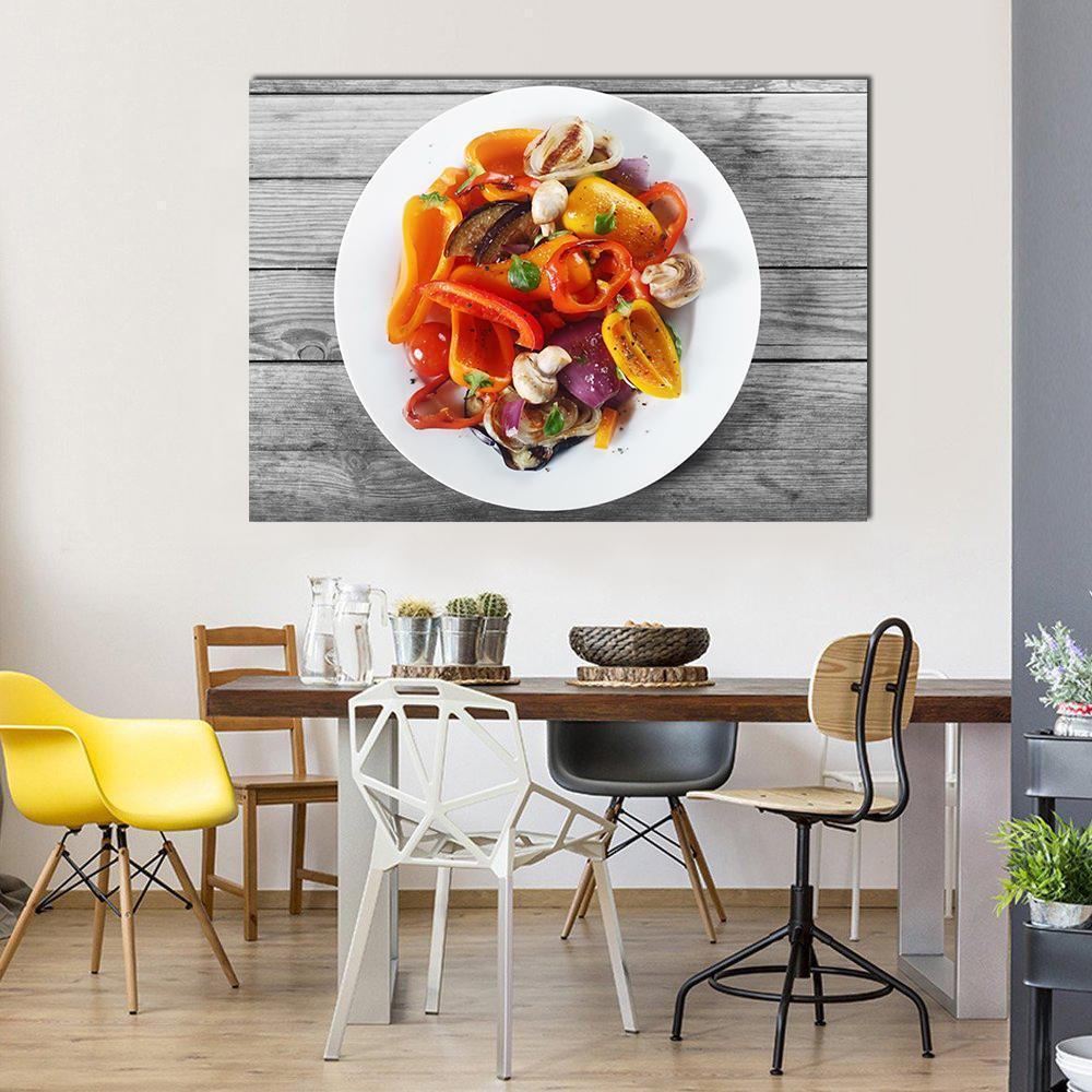 Healthy Appetizer Canvas Wall Art-1 Piece-Gallery Wrap-48" x 32"-Tiaracle