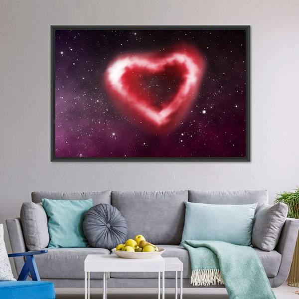 Heart Nebula Canvas Wall Art-3 Horizontal-Gallery Wrap-25" x 16"-Tiaracle