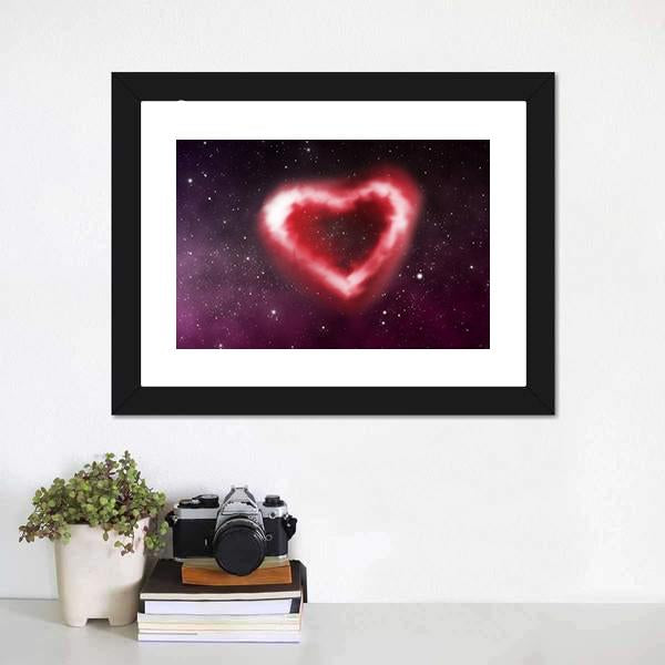 Heart Nebula Canvas Wall Art-1 Piece-Framed Print-20" x 16"-Tiaracle