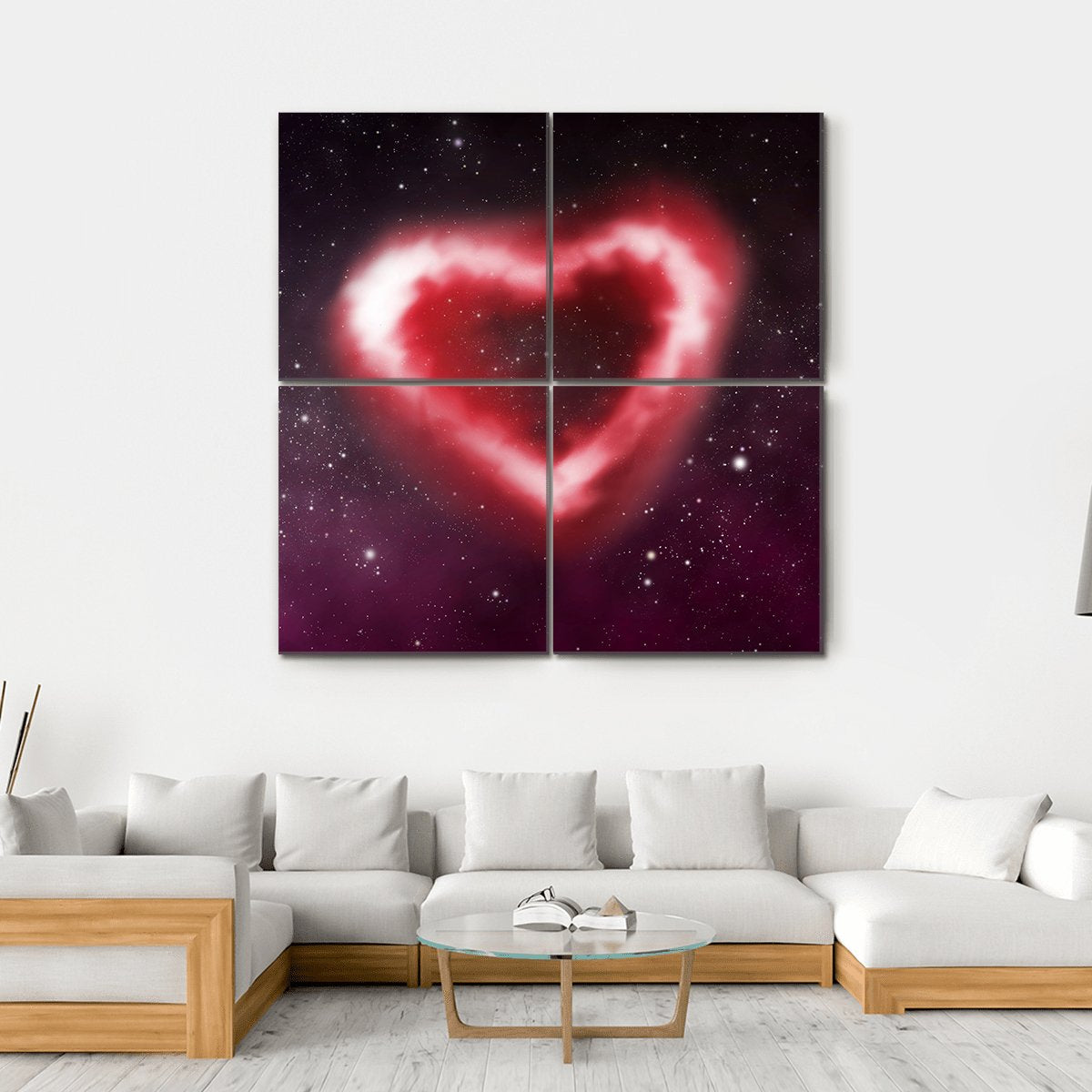 Heart Nebula Canvas Wall Art-4 Square-Gallery Wrap-17" x 17"-Tiaracle