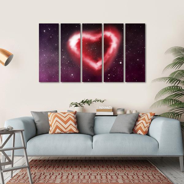 Heart Nebula Canvas Wall Art-5 Horizontal-Gallery Wrap-22" x 12"-Tiaracle