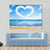 Heart Of Clouds On Beach Canvas Wall Art-1 Piece-Gallery Wrap-48" x 32"-Tiaracle