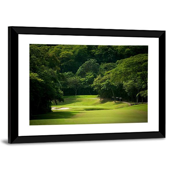 Heavily Forrested Golf Fairway Canvas Wall Art-3 Horizontal-Gallery Wrap-25" x 16"-Tiaracle
