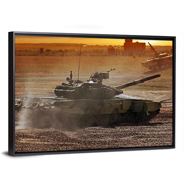 Heavy Armor In Battle Field Canvas Wall Art-3 Horizontal-Gallery Wrap-25" x 16"-Tiaracle