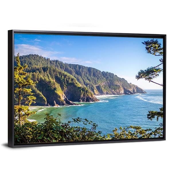 Heceta Head Lighthouse State Park Canvas Wall Art-3 Horizontal-Gallery Wrap-25" x 16"-Tiaracle