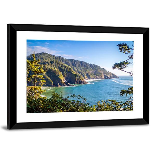 Heceta Head Lighthouse State Park Canvas Wall Art-3 Horizontal-Gallery Wrap-25" x 16"-Tiaracle