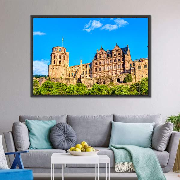 Heidelberg Castle Germany Canvas Wall Art-3 Horizontal-Gallery Wrap-25" x 16"-Tiaracle
