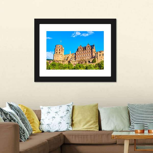 Heidelberg Castle Germany Canvas Wall Art-3 Horizontal-Gallery Wrap-25" x 16"-Tiaracle