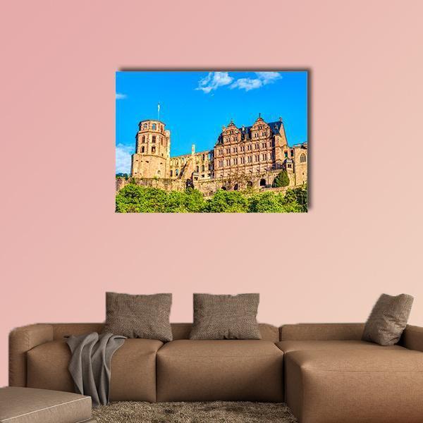Heidelberg Castle Germany Canvas Wall Art-1 Piece-Gallery Wrap-48" x 32"-Tiaracle