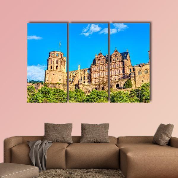 Heidelberg Castle Germany Canvas Wall Art-5 Pop-Gallery Wrap-47" x 32"-Tiaracle