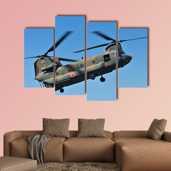 Helicopter Canvas Wall Art-4 Pop-Gallery Wrap-50" x 32"-Tiaracle