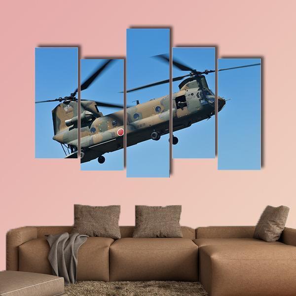 Helicopter Canvas Wall Art-5 Pop-Gallery Wrap-47" x 32"-Tiaracle