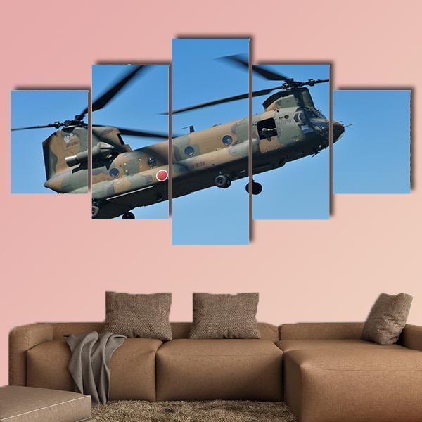 Helicopter Canvas Wall Art-5 Star-Gallery Wrap-62" x 32"-Tiaracle