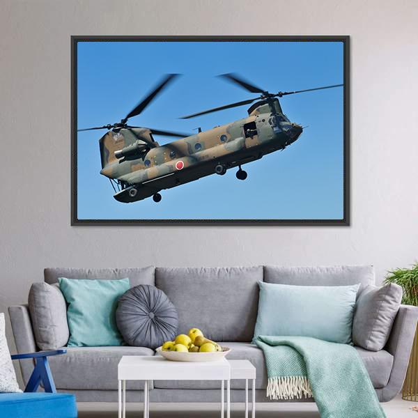 Helicopter Canvas Wall Art-3 Horizontal-Gallery Wrap-25" x 16"-Tiaracle