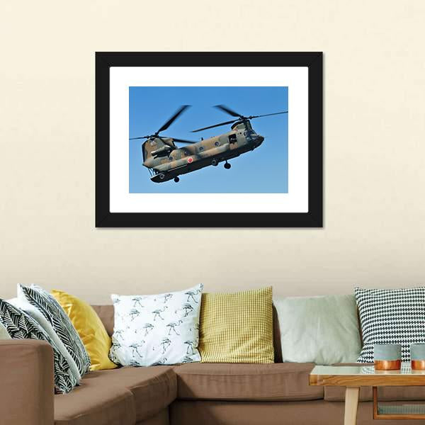 Helicopter Canvas Wall Art-1 Piece-Framed Print-20" x 16"-Tiaracle