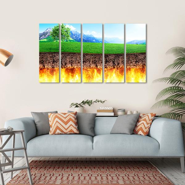 Hell &amp; Paradise Concept Canvas Wall Art-5 Horizontal-Gallery Wrap-22" x 12"-Tiaracle