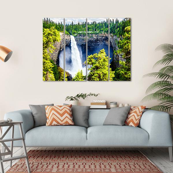 Helmcken Falls In Spring Canvas Wall Art-4 Horizontal-Gallery Wrap-34" x 24"-Tiaracle