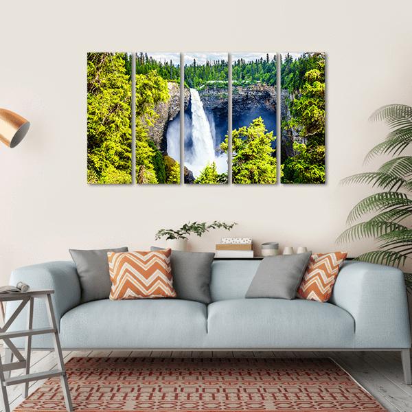 Helmcken Falls In Spring Canvas Wall Art-5 Horizontal-Gallery Wrap-22" x 12"-Tiaracle