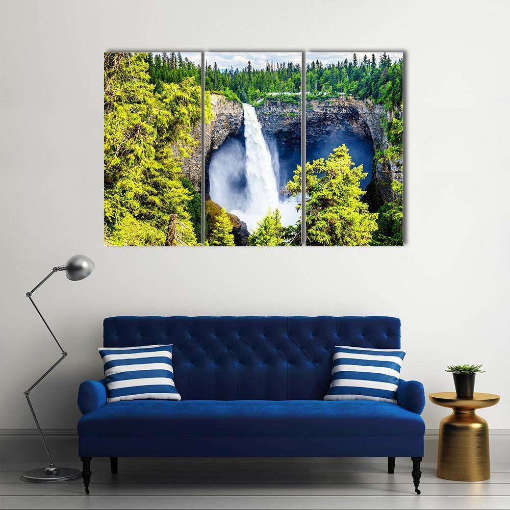 Helmcken Falls In Spring Canvas Wall Art-3 Horizontal-Gallery Wrap-37" x 24"-Tiaracle