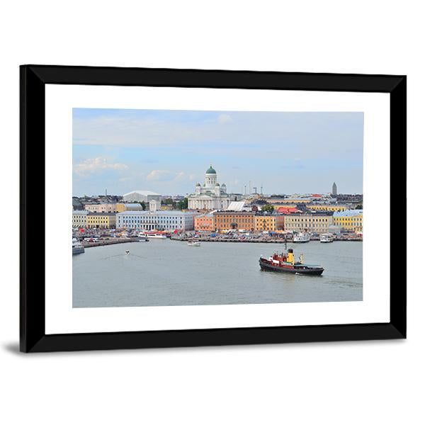 Helsinki From Harbour Canvas Wall Art-3 Horizontal-Gallery Wrap-25" x 16"-Tiaracle