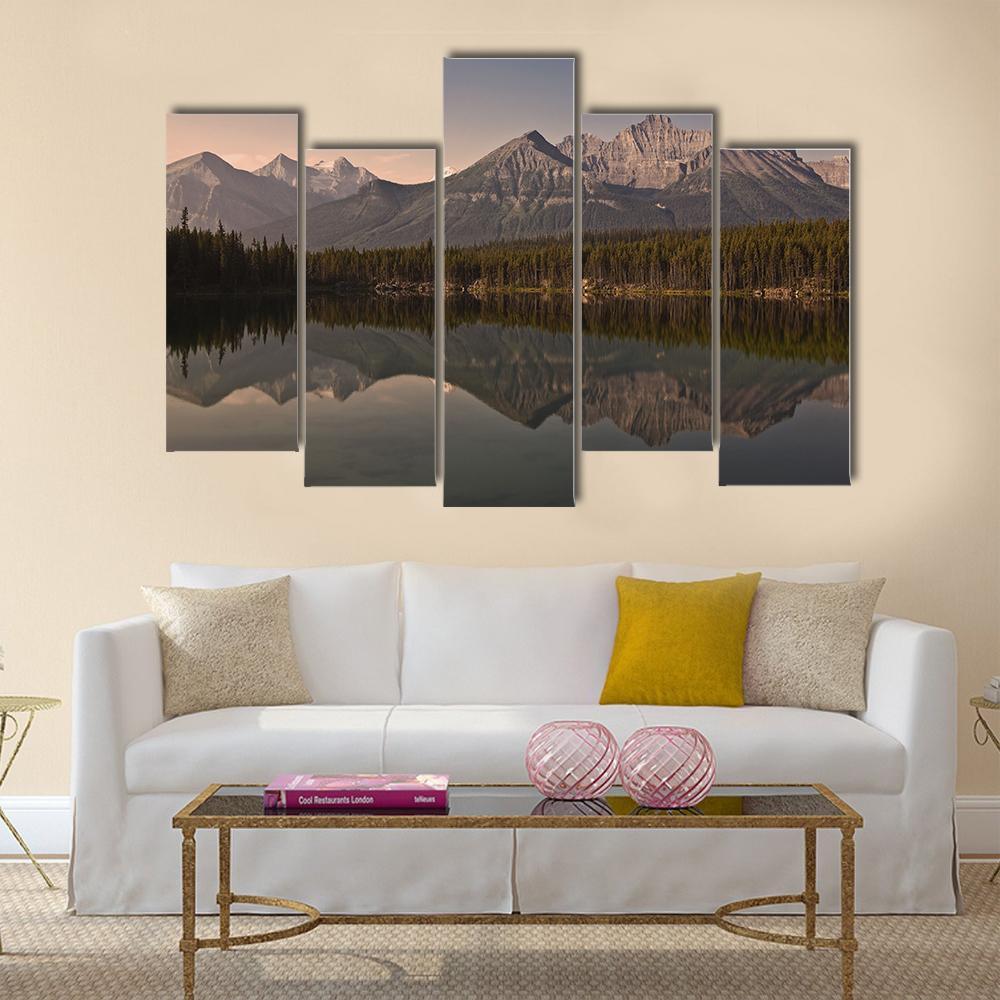 Herbert Lake Canvas Wall Art-5 Pop-Gallery Wrap-47" x 32"-Tiaracle