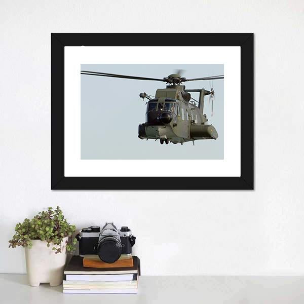 HH 3f Helicopter Canvas Wall Art-1 Piece-Framed Print-20" x 16"-Tiaracle