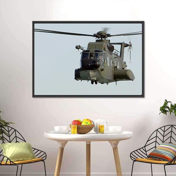 HH 3f Helicopter Canvas Wall Art-5 Horizontal-Gallery Wrap-22" x 12"-Tiaracle
