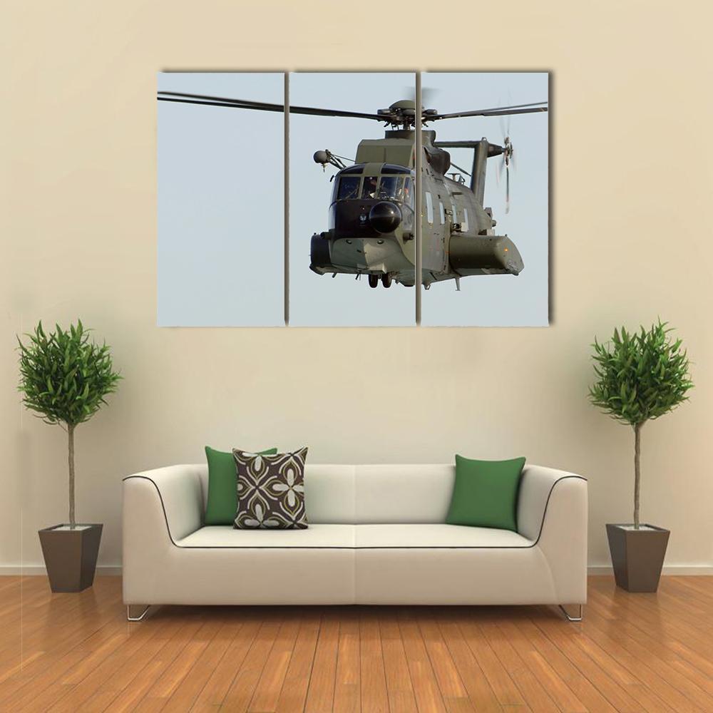 HH 3f Helicopter Canvas Wall Art-3 Horizontal-Gallery Wrap-37" x 24"-Tiaracle