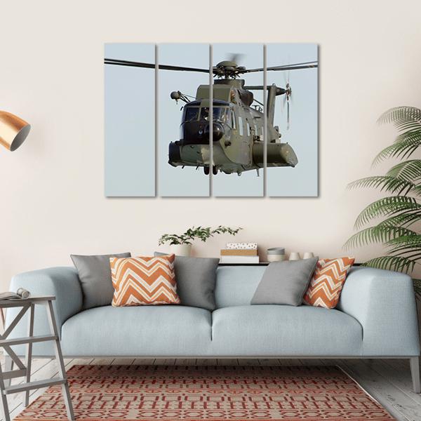 HH 3f Helicopter Canvas Wall Art-1 Piece-Gallery Wrap-36" x 24"-Tiaracle