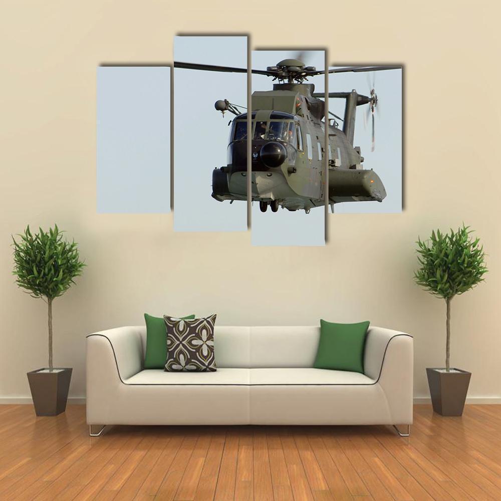 HH 3f Helicopter Canvas Wall Art-4 Pop-Gallery Wrap-50" x 32"-Tiaracle