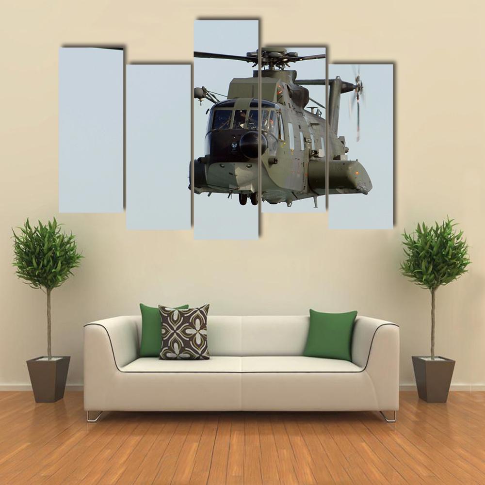 HH 3f Helicopter Canvas Wall Art-5 Pop-Gallery Wrap-47" x 32"-Tiaracle