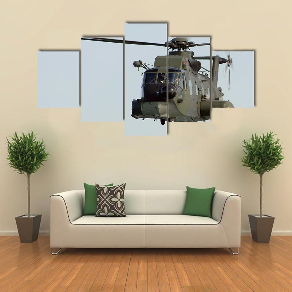 HH 3f Helicopter Canvas Wall Art-5 Star-Gallery Wrap-62" x 32"-Tiaracle