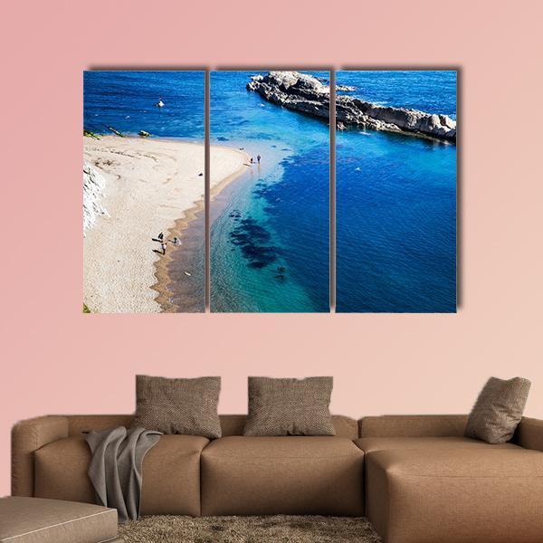 Jurassic Coast Of Dorset Canvas Wall Art-3 Horizontal-Gallery Wrap-37&quot; x 24&quot;-Tiaracle