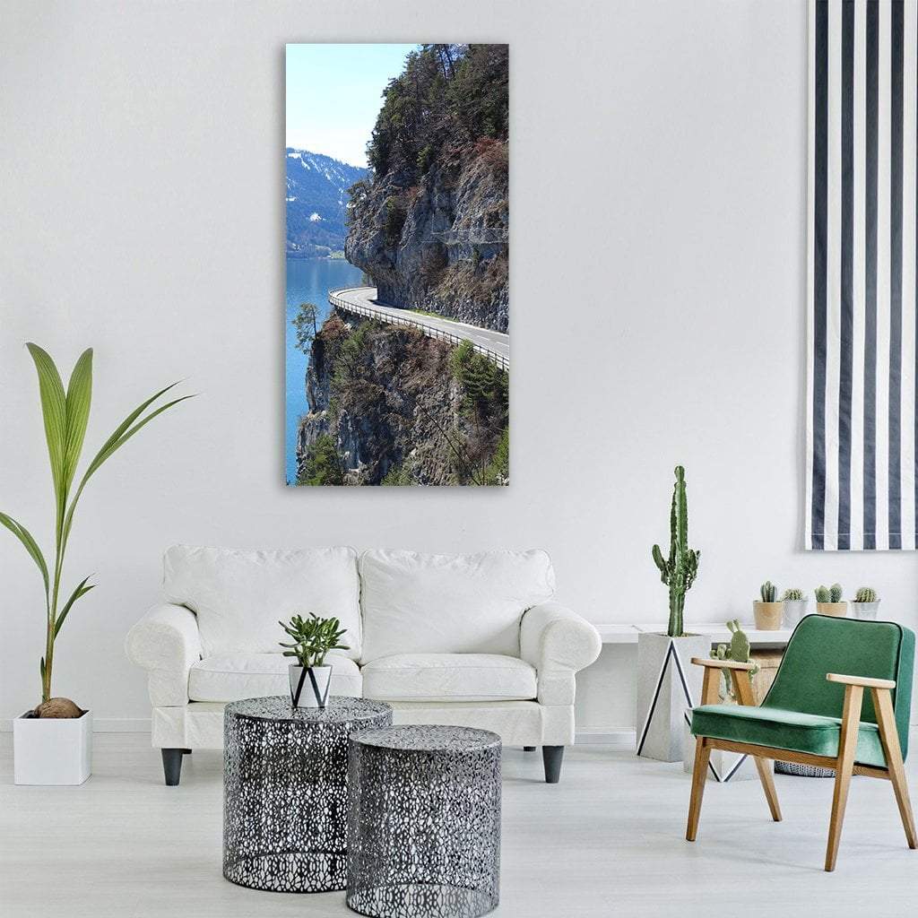 High Alpine Mountain Road In Georgia Vertical Canvas Wall Art-1 Vertical-Gallery Wrap-12" x 24"-Tiaracle