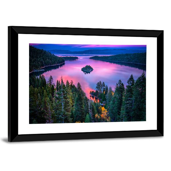 High Angle View Of Lake Tahoe Canvas Wall Art-3 Horizontal-Gallery Wrap-25&quot; x 16&quot;-Tiaracle