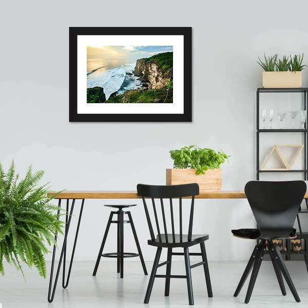 High Cliff At Uluwatu Temple Canvas Wall Art-3 Horizontal-Gallery Wrap-25" x 16"-Tiaracle