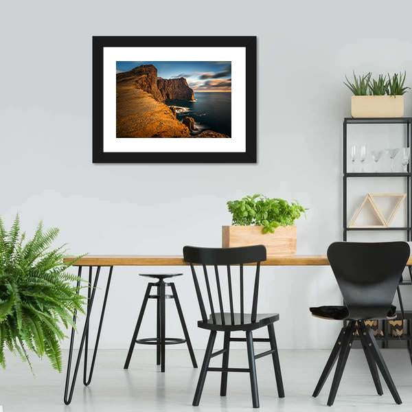 High Cliffs Of Vagar Island Canvas Wall Art-3 Horizontal-Gallery Wrap-25" x 16"-Tiaracle
