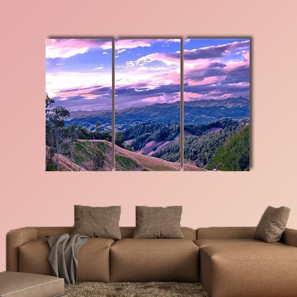 High Mountains In Thailand Canvas Wall Art-5 Pop-Gallery Wrap-47" x 32"-Tiaracle