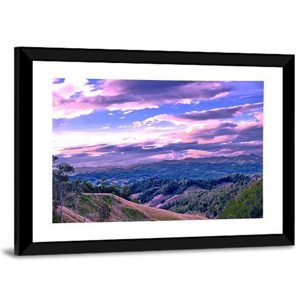 High Mountains In Thailand Canvas Wall Art-3 Horizontal-Gallery Wrap-25" x 16"-Tiaracle