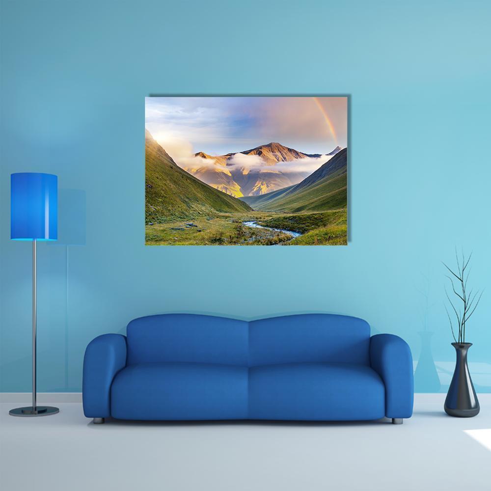 High Mountains Of Georgia Canvas Wall Art-1 Piece-Gallery Wrap-48" x 32"-Tiaracle