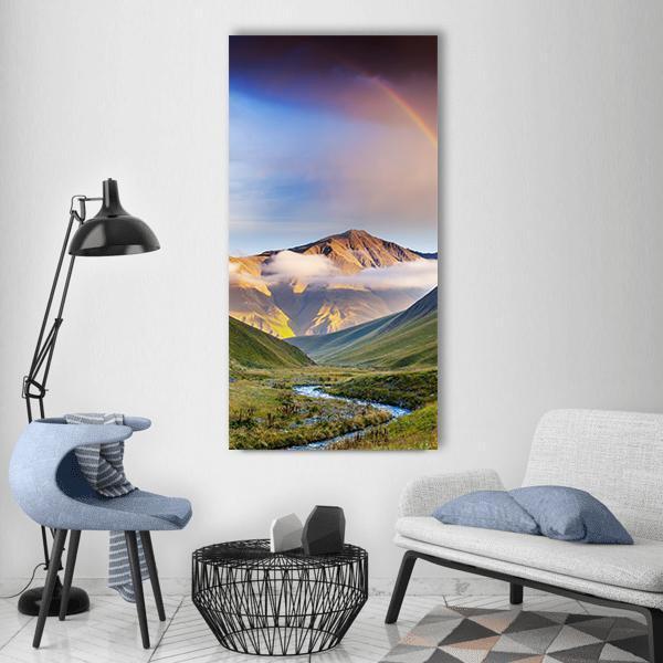 High Mountains Of Georgia Vertical Canvas Wall Art-3 Vertical-Gallery Wrap-12" x 25"-Tiaracle