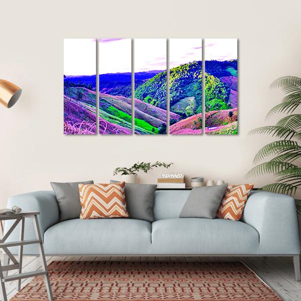 High Mountains Thailand Canvas Wall Art-5 Horizontal-Gallery Wrap-22" x 12"-Tiaracle