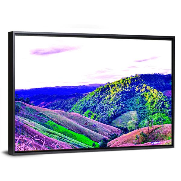 High Mountains Thailand Canvas Wall Art-3 Horizontal-Gallery Wrap-25" x 16"-Tiaracle