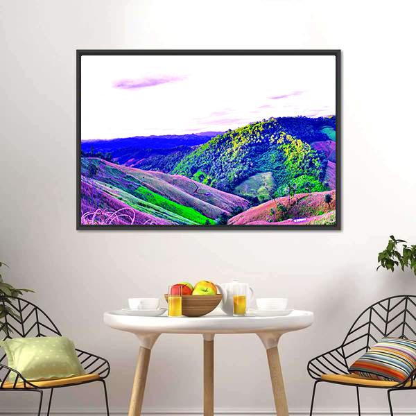 High Mountains Thailand Canvas Wall Art-5 Horizontal-Gallery Wrap-22" x 12"-Tiaracle